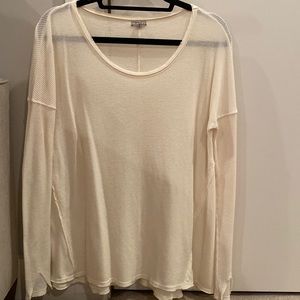 Ecote Cream Long-Sleeve Knit Top